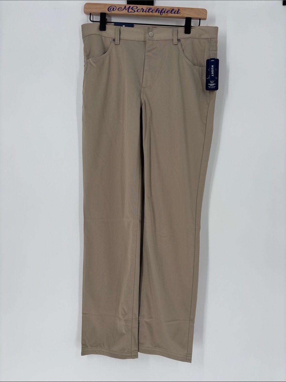 Izod performance pants khaki husky 14 boys new